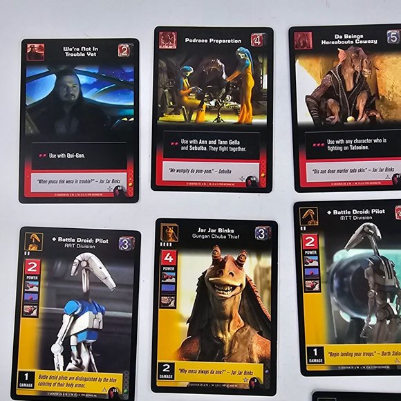 1999 Star Wars Young Jedi CCG Collectible Trading Card Game Lot of 11 - Picture 2 of 8